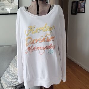 Harley-Davidson Sweatshirt, 2XL, White.